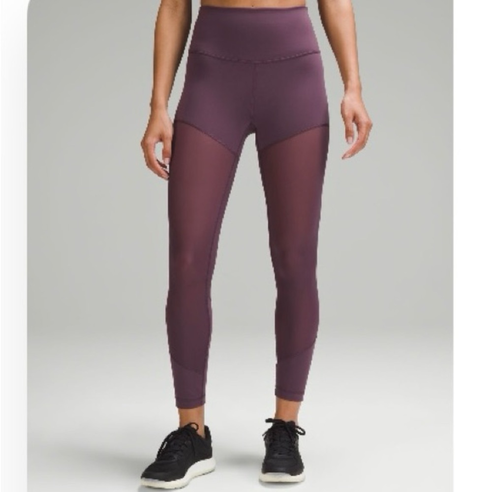 Lululemon Wunder Train Mesh High Rise Tight 25” Size 6 EXCELLENT like new